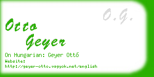 otto geyer business card