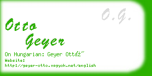 otto geyer business card